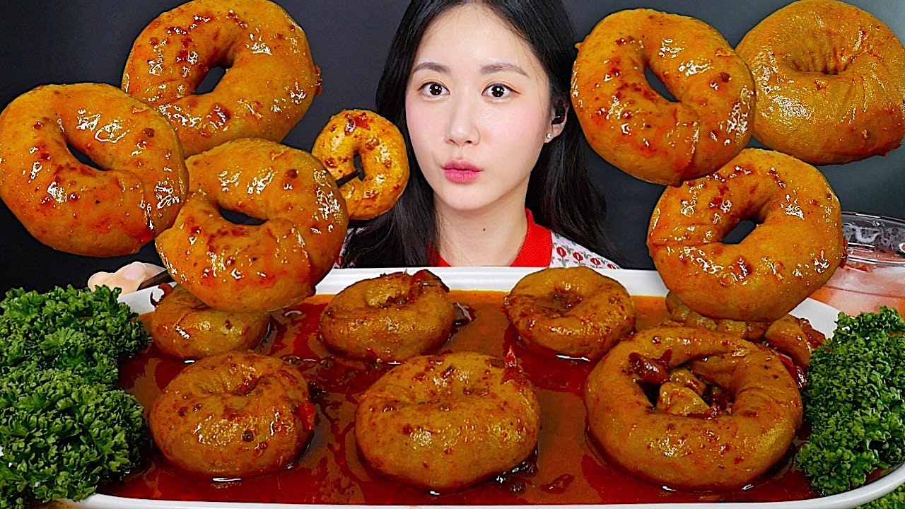 Мукбанг Кольчатые Свиные Кишки🍩Острое Кольцо Гопчан😋❤️ | eating show | mukbang asmr