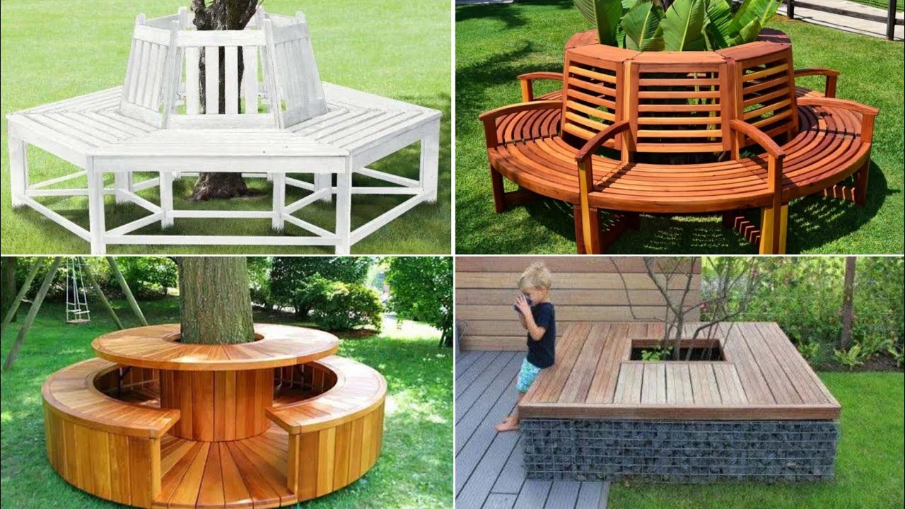 Modern Tree Bench Design Ideas For Garden | Inspiring Seating Ideas For Front Yard And Backyard