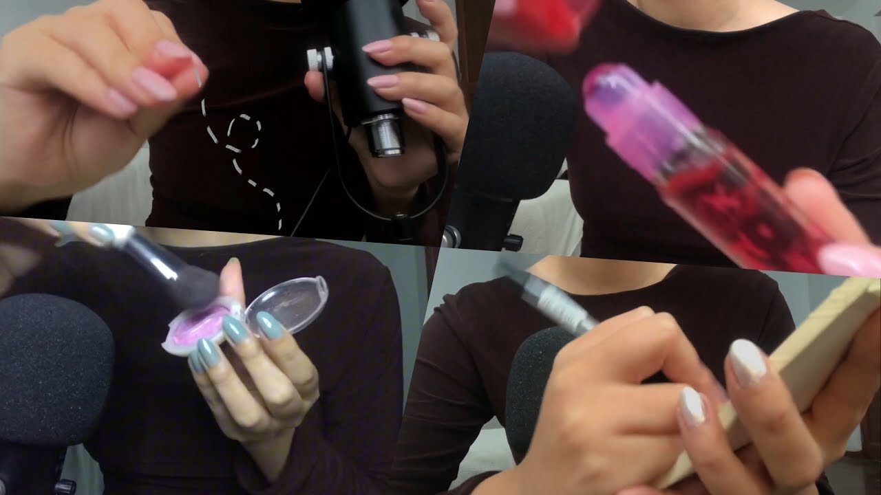 asmr COMPILATION plucking negative energy, drawing you, lipgloss sounds, doing your makeup & more