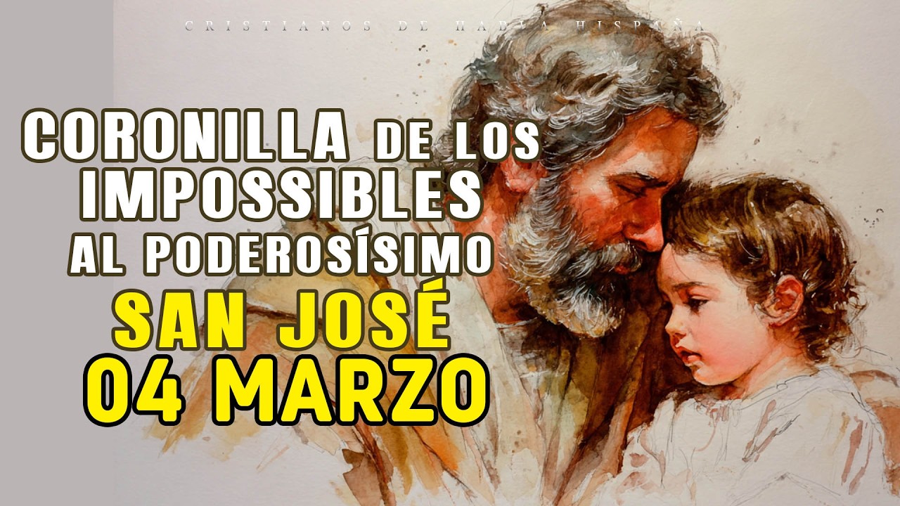 🟢 CORONILLA DE LOS IMPOSIBLES 🌼 AL PODEROSÍSIMO SAN JOSÉ 🌼 HOY 04 MARZO DE 2026🙌