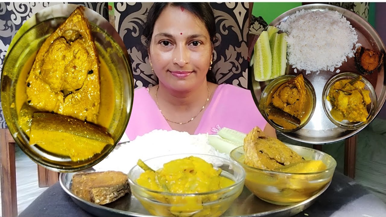 Eating Show -- Rice, ILISH Macher Jhol 😋 Ilish Mach Vaja,Mixed Vegetable Curry || asmr ||