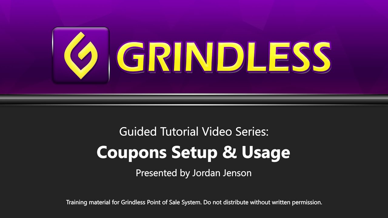 Grindless POS Training: Coupons Setup & Usage