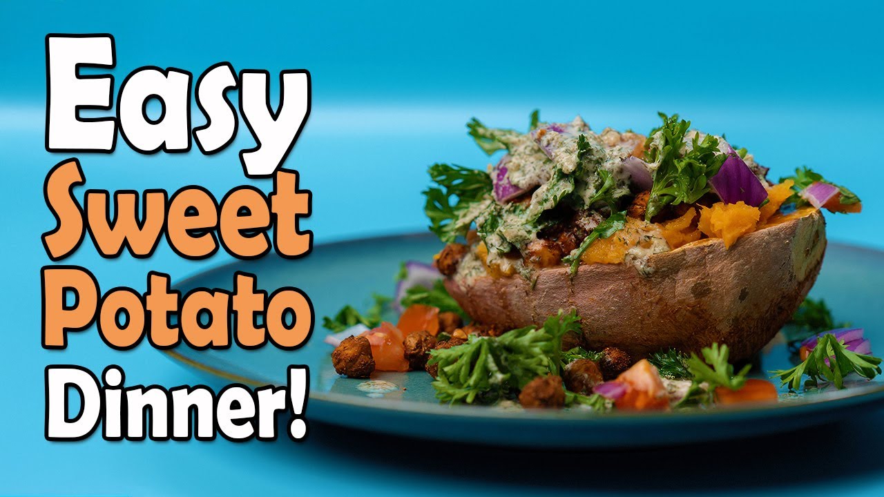 Delicious Sweet Potato Dinner:  WFPB low fat