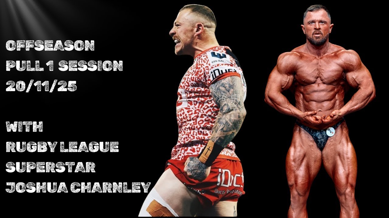 Push day with Rugby league superstar Joshua Charnley - big lifts, big weights, big dreams, all in!