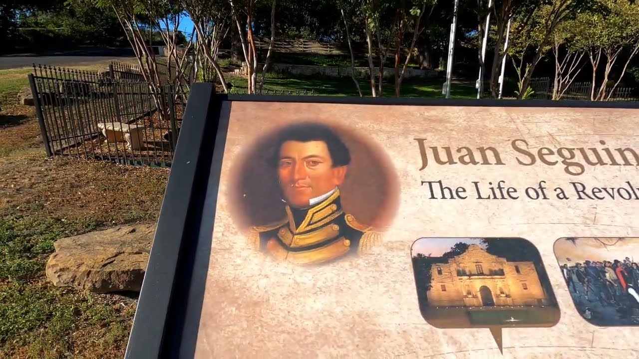 Historical Grave Site Juan Seguin.  Texas Revolutionary Hero.  Walking tour and visit of location.