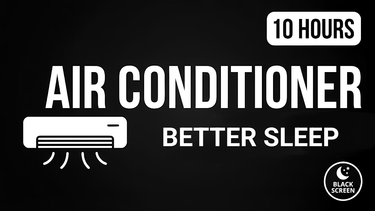 Air conditioner Noise | Airflow for Better Sleep (10 Hours) Black Screen