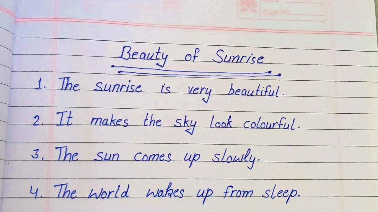 10 lines on beauty of sunrise // essay on beauty of sunrise
