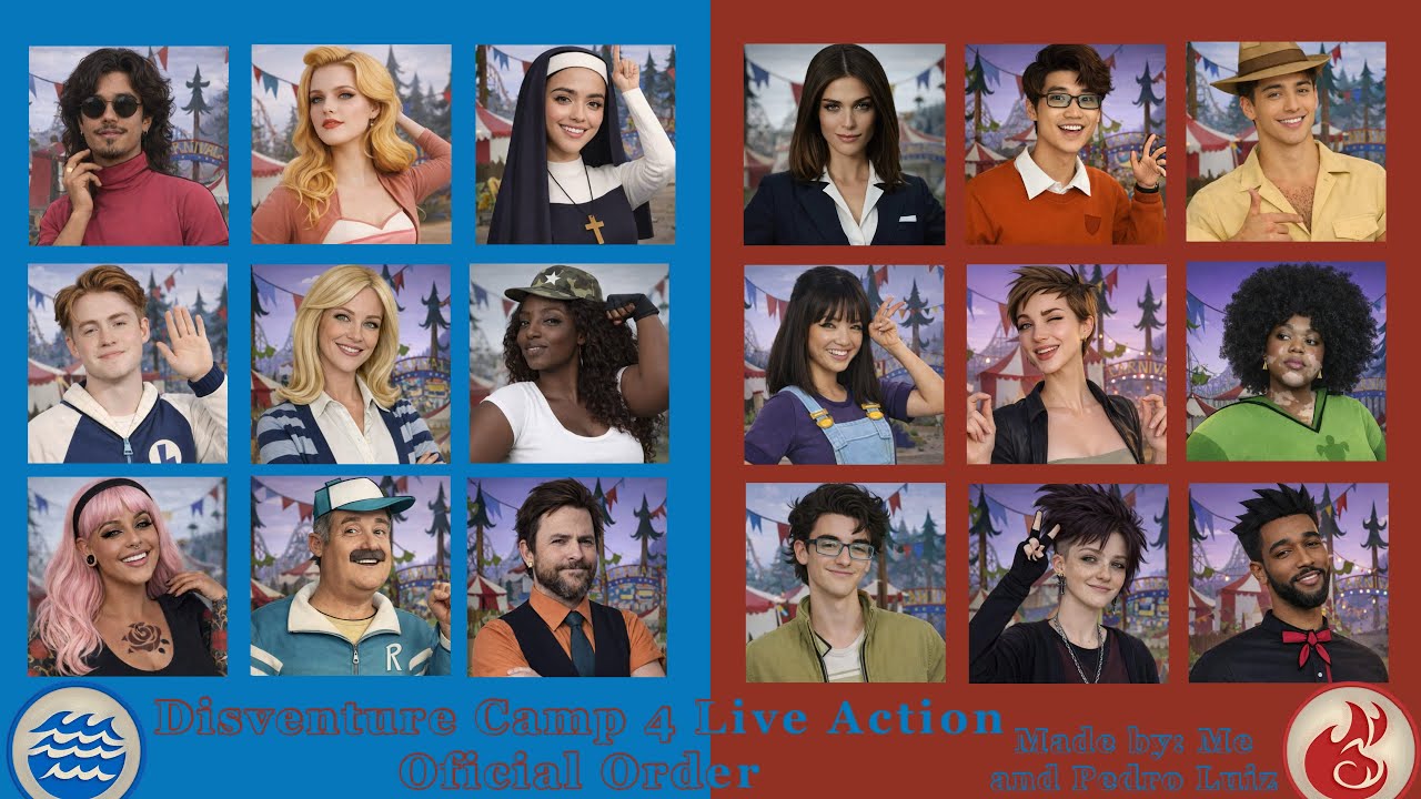 Disventure Camp Live Action Season 4 Carnival of Chaos Oficial Order (Made by: Me & Pedro Luiz)