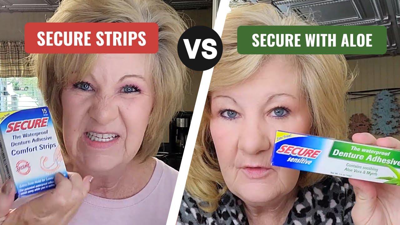 Клейкие полоски для зубных протезов Secure Denture Adhesive Strips против клея для зубных протезо...