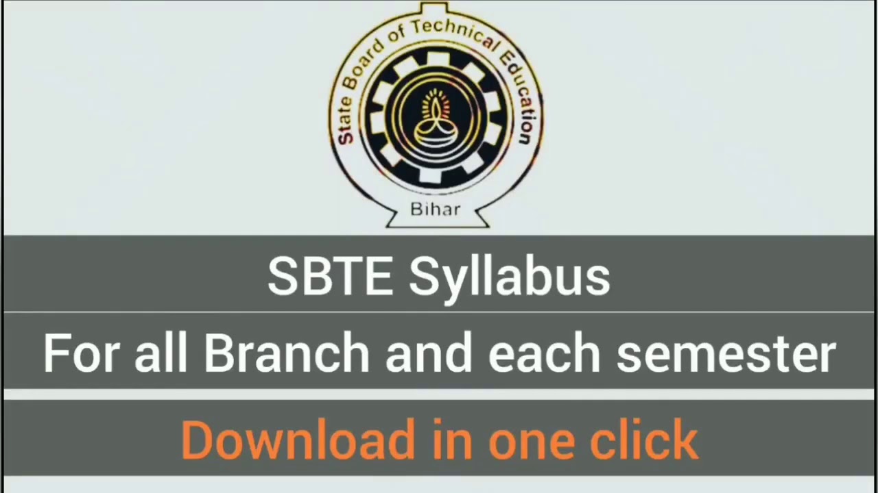 Download all Branch Syllabus of Bihar Polytechnic | SBTE Syllabus Download