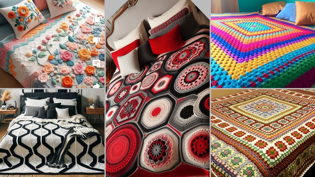 Crochet Bedsheet Design Ideas & Inspiration for Every Style (Free HD Downloads) #crochet #bedsheets