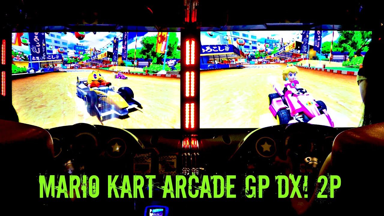 Arcade Game Mario Kart GP DX Two Player Versus Mode! レースゲーム