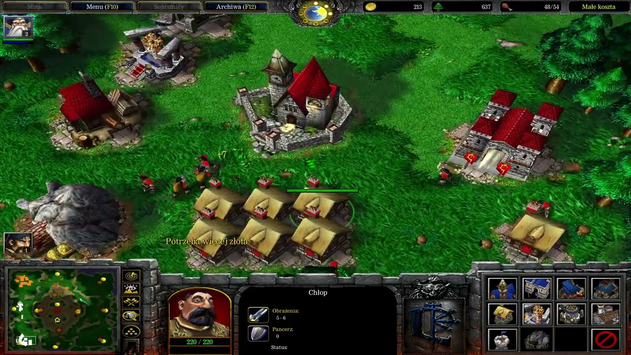 Warcraft III Reign of Chaos 2002 klasyczny RTS fantasy GAMEPLAY/PORADNIKA