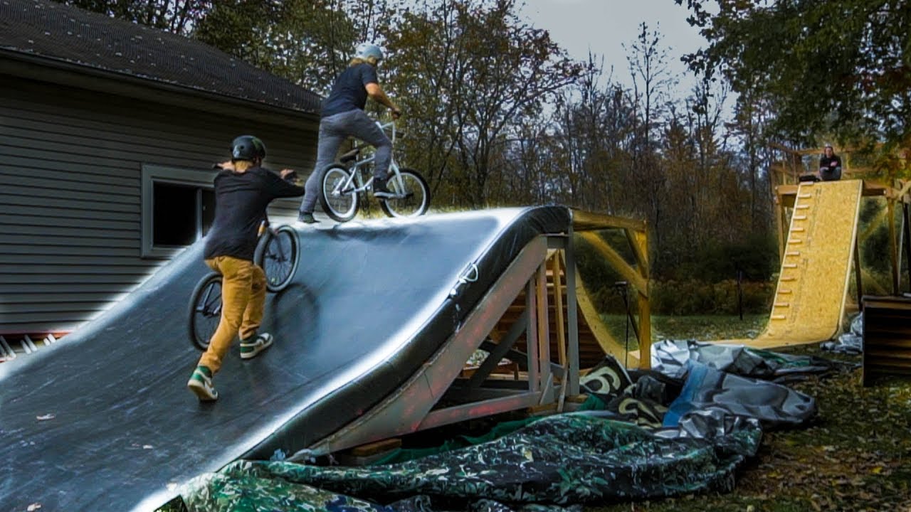 I built a BMX RESI ramp *BACKYARD SKATEPARK*
