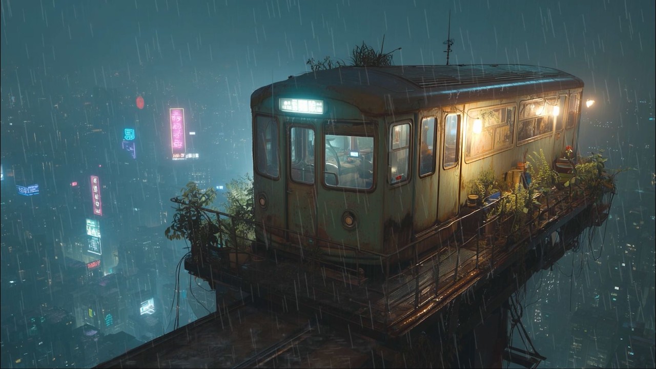 Chasing Skyline Dreams ☔ Futuristic Lofi Hip Hop For Work & Relaxation | Rainy Nigth Vibes