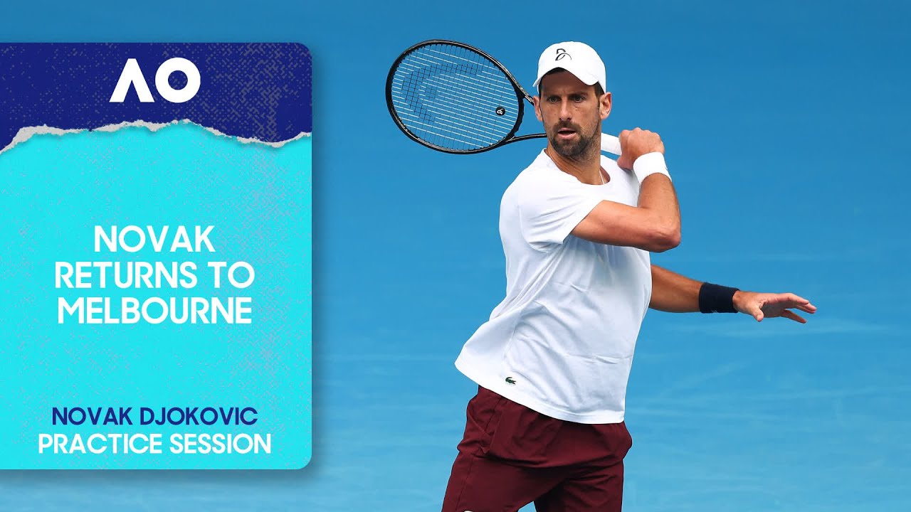 Novak Djokovic Practices on Rod Laver Arena with Daniil Medvedev | Australian Open 2026