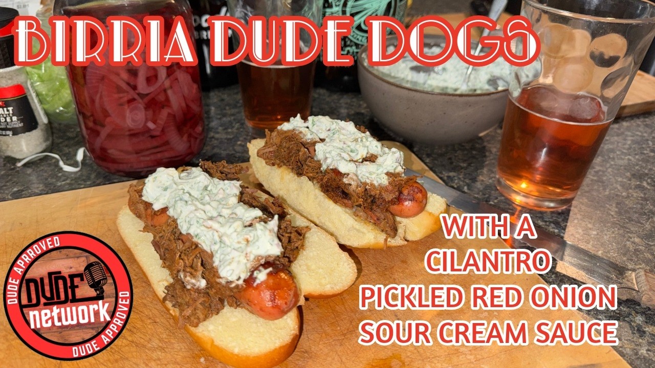 Dude Food : We Put BIRRIA on Hotdogs… and It Was Insane | Birria Dudedogs Recipe