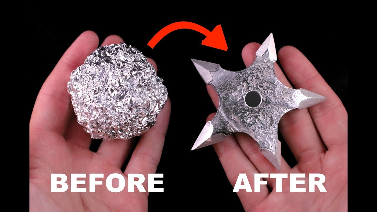 Turning Aluminium Foil into a Shuriken (Ninja Star)