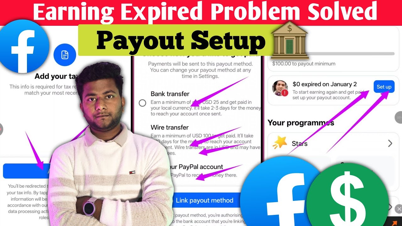 Facebook Earnings Expired Problem Solved | Fb Tax information | Facebook Payout Setup A To Z Prosses