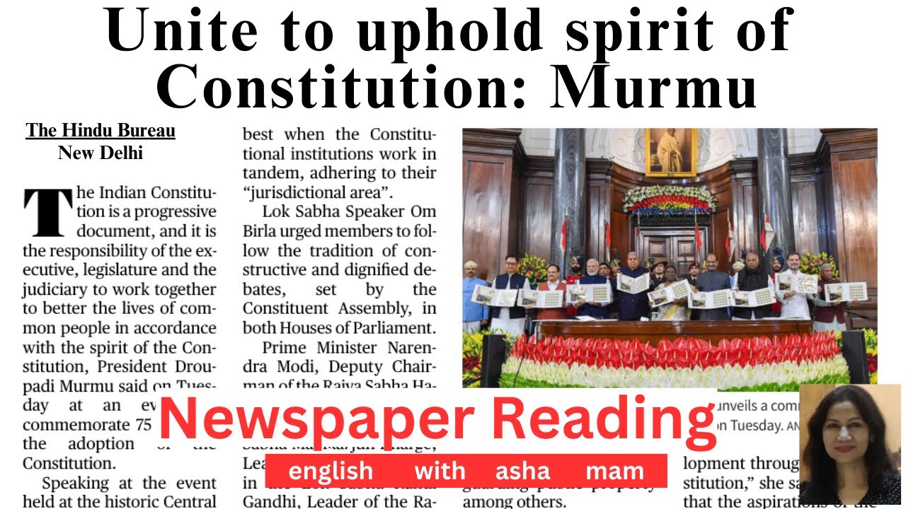 President on 75 Years of Constitution |The Hindu Newspaper Article | Passage Reading | News Reading