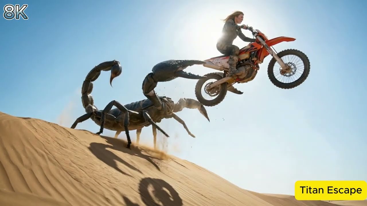 She Became the Bait: Risking It All to Save the City from a Monster! 🦂🏍️