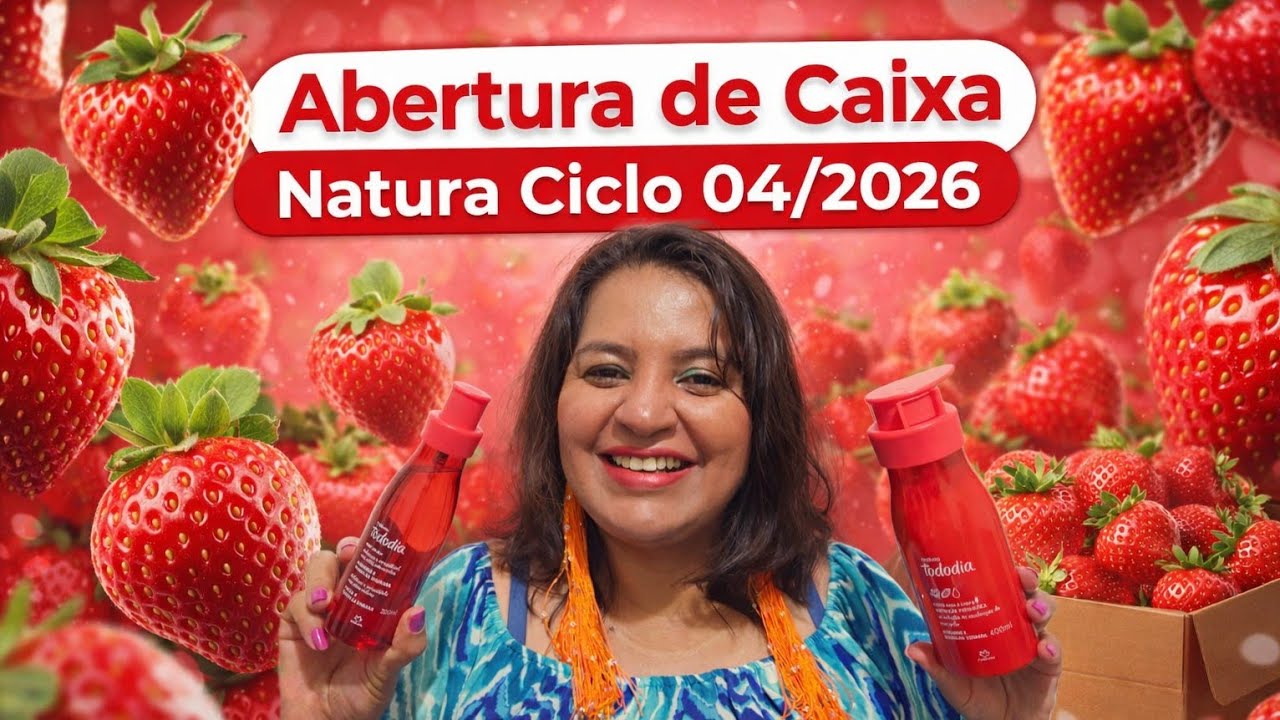  Abertura de Caixa Natura 04/2026. Experimentar Hidratante + Body Splash Morango e Baunilha Dourada 