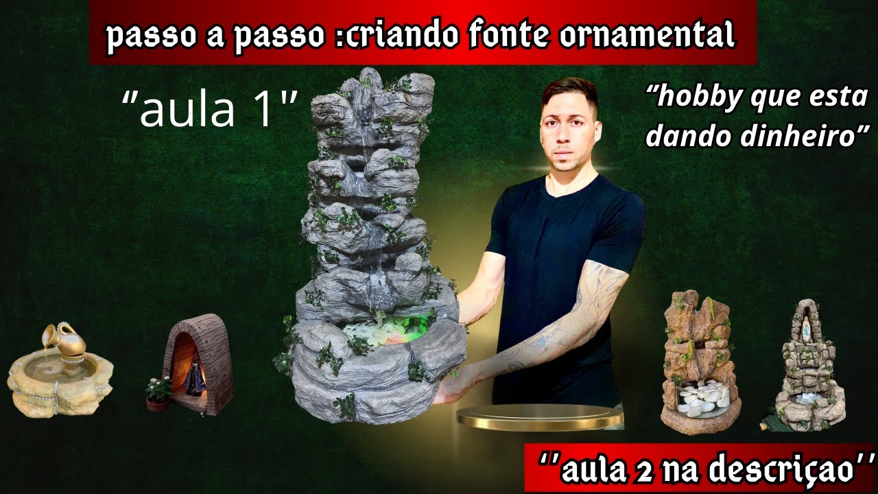 aprendendo fazer fonte ornamental passo a passo parte 01 ,PARTE 02 NA descrição...