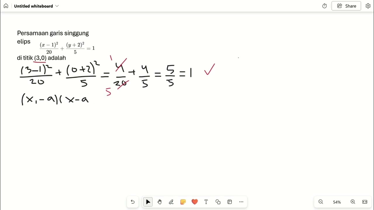 Persamaan Garis Singgung Elips Kelas 12