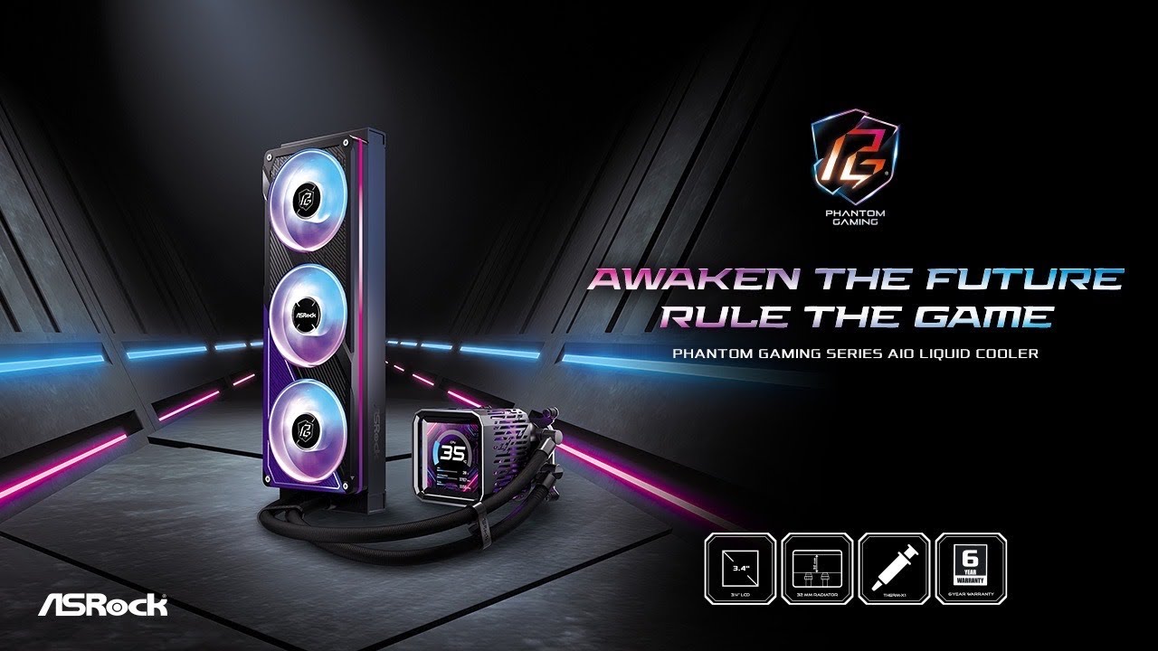 ASRock Phantom Gaming AIO Liquid Cooler — Awaken The Future, Rule The Game