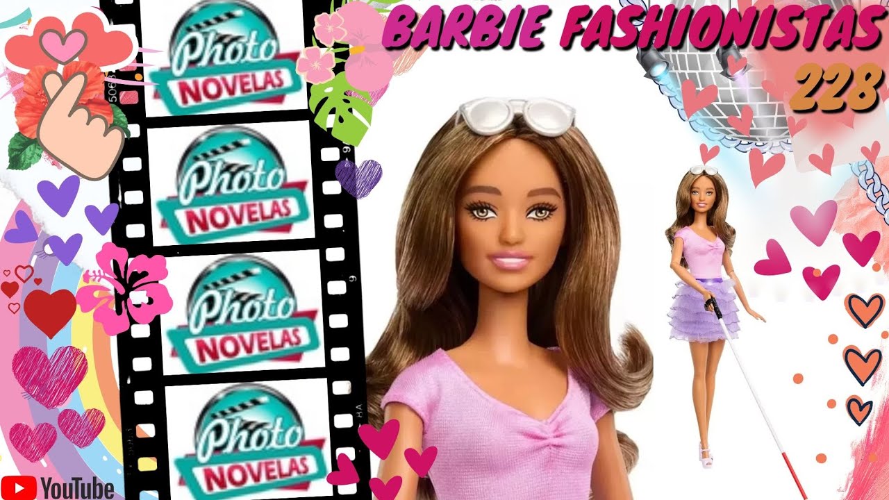 👩‍🦯BARBIE FASHIONISTAS 228, a primeira Barbie cega, com óculos e bengala [Unbox e Review]