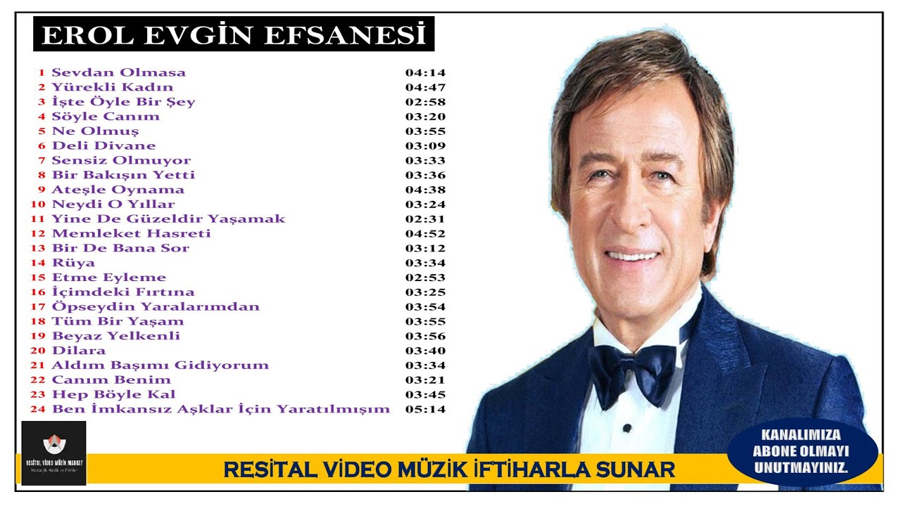 EROL EVGİN EFSANESİ (ORİJİNAL CD KAYDI FULL ALB&Uuml;M)