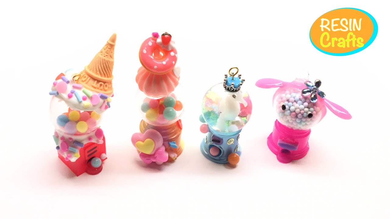 Resin crafts- Gumball machines shaker charms- DIY