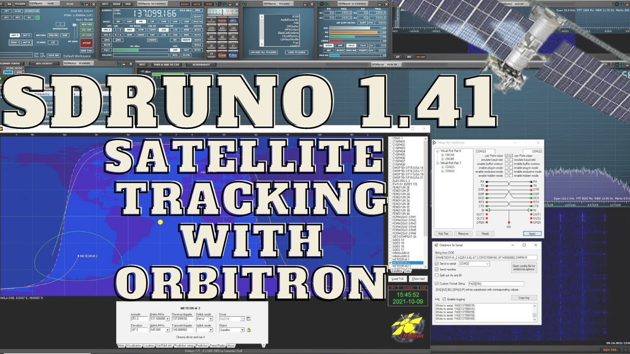 SDRUNO 1.41 Satelliten Tracking mit Orbitron