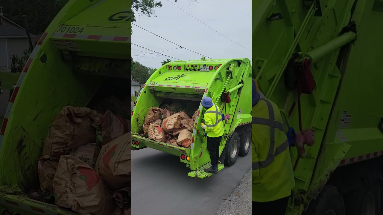 GFL environmental McNeill's rear Loader  yard waste #garbagetruck
