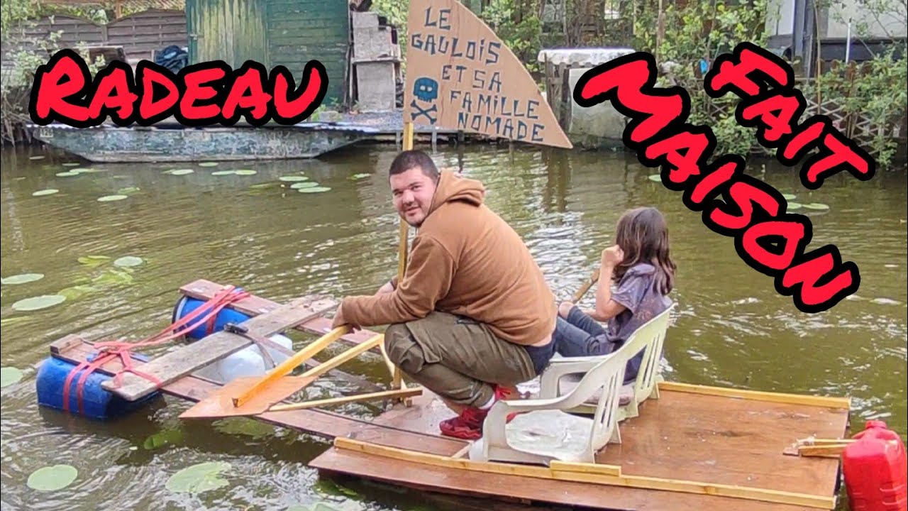LES GAMINS CONSTRUISENT UN RADEAU EN PALETTE 😂 (intro pour mon poto Éric qui nous a quitté 😢)