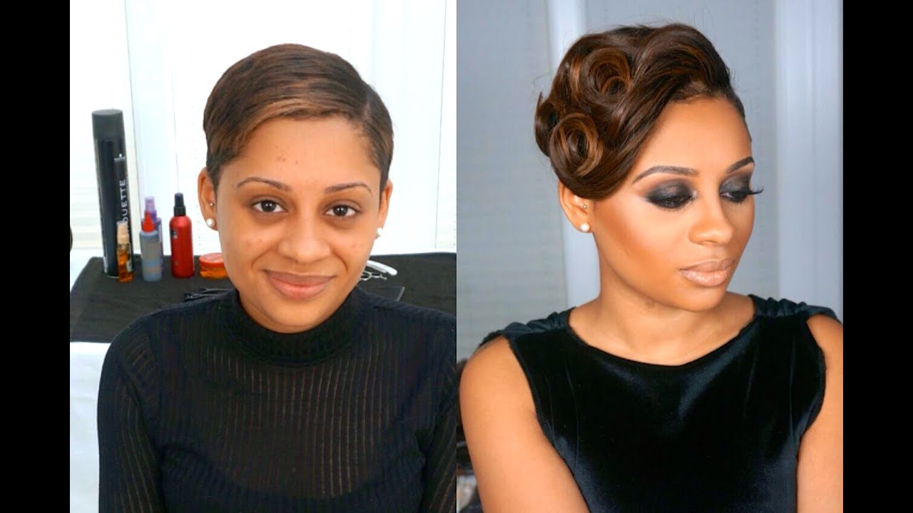 Transformation Tuesdays | Short Hair Updo & Smokey Eyes