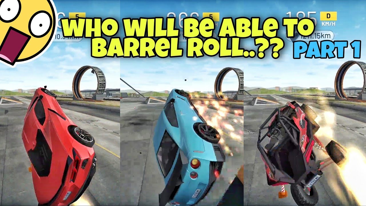 Who will be able to barrel roll..?? 🤔😱||part 1|| Extreme car driving simulator 🔥||