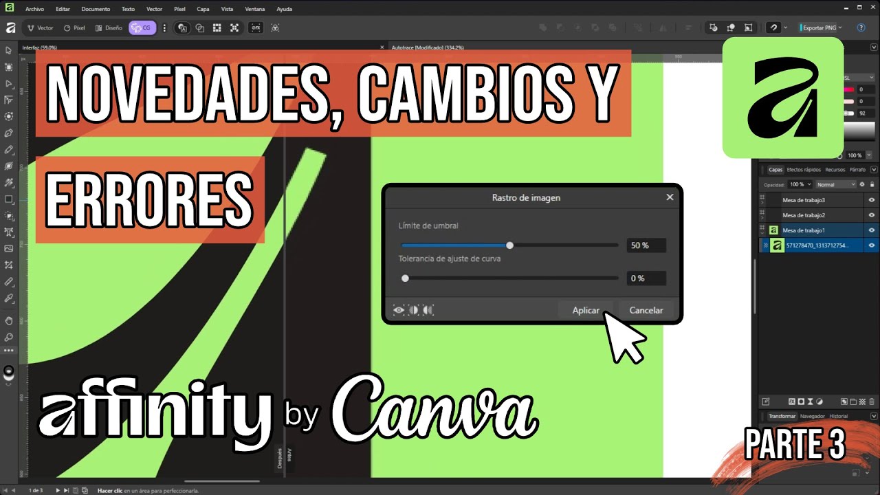 Tutorial Affinity by Canva | Autotrazado, Relleno en malla, Eliminar fondo, Nuevos filtros y ajustes