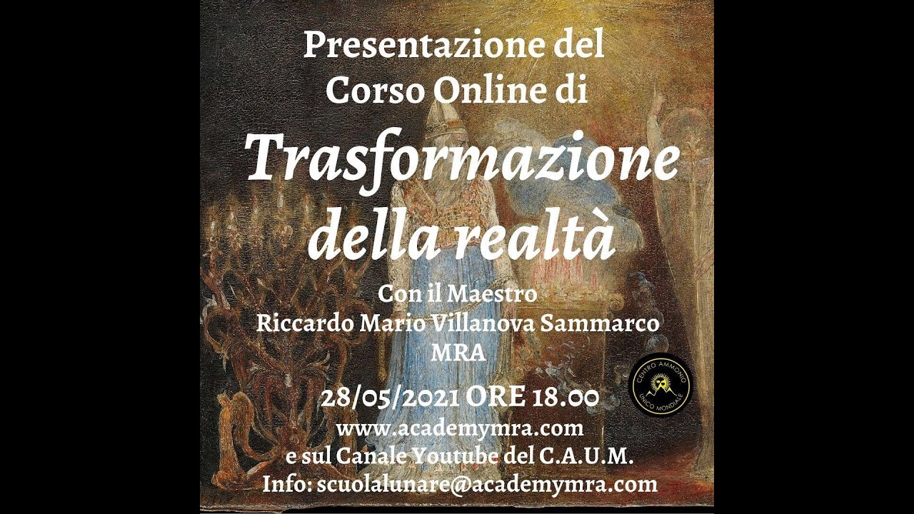 PRESENTAZIONE DEL CORSO DI TRASFORMAZIONE DELLA REALT&Aacute;