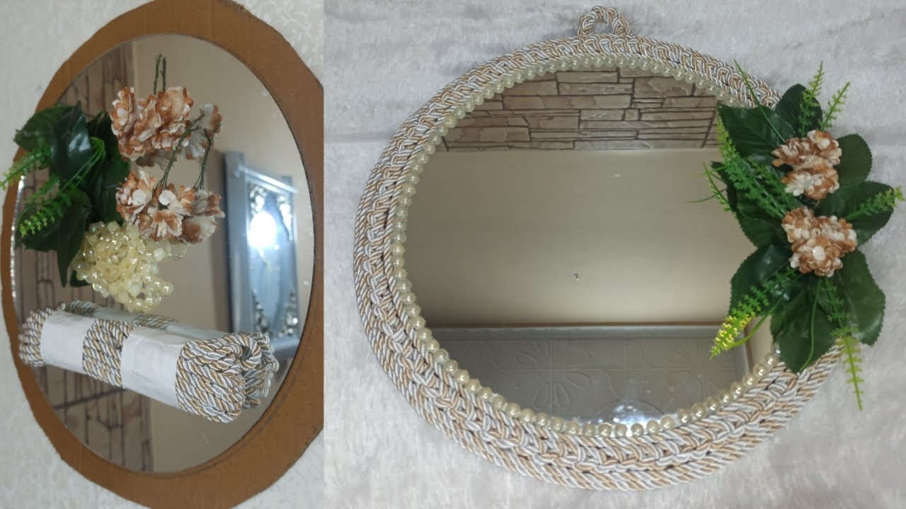 كيفية صنع مراة الحائط فكرة غير مكلفة وراقية لتزيين  جدران البيت👌 miroir decoration mural diy