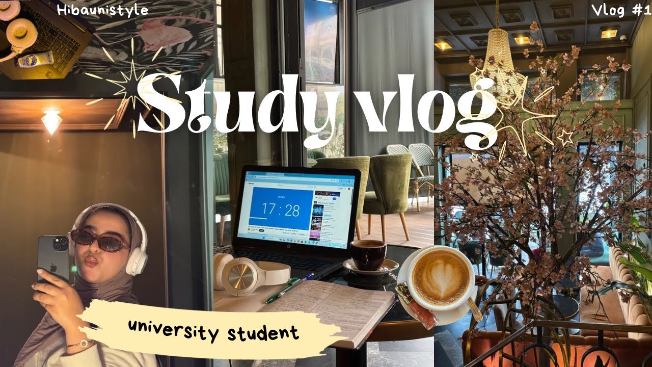 Study vlog 📚☕️ coffee date ,￼ exam preparation study days , university lifestyle📆📢بغتي تقرى