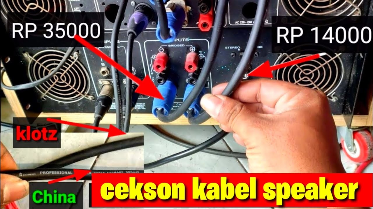 TES Kabel Speaker KLOTZ vs China