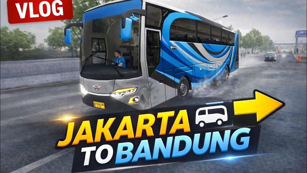 Traveling from Jakarta to Bandung by Bus | Full Road Trip Experience