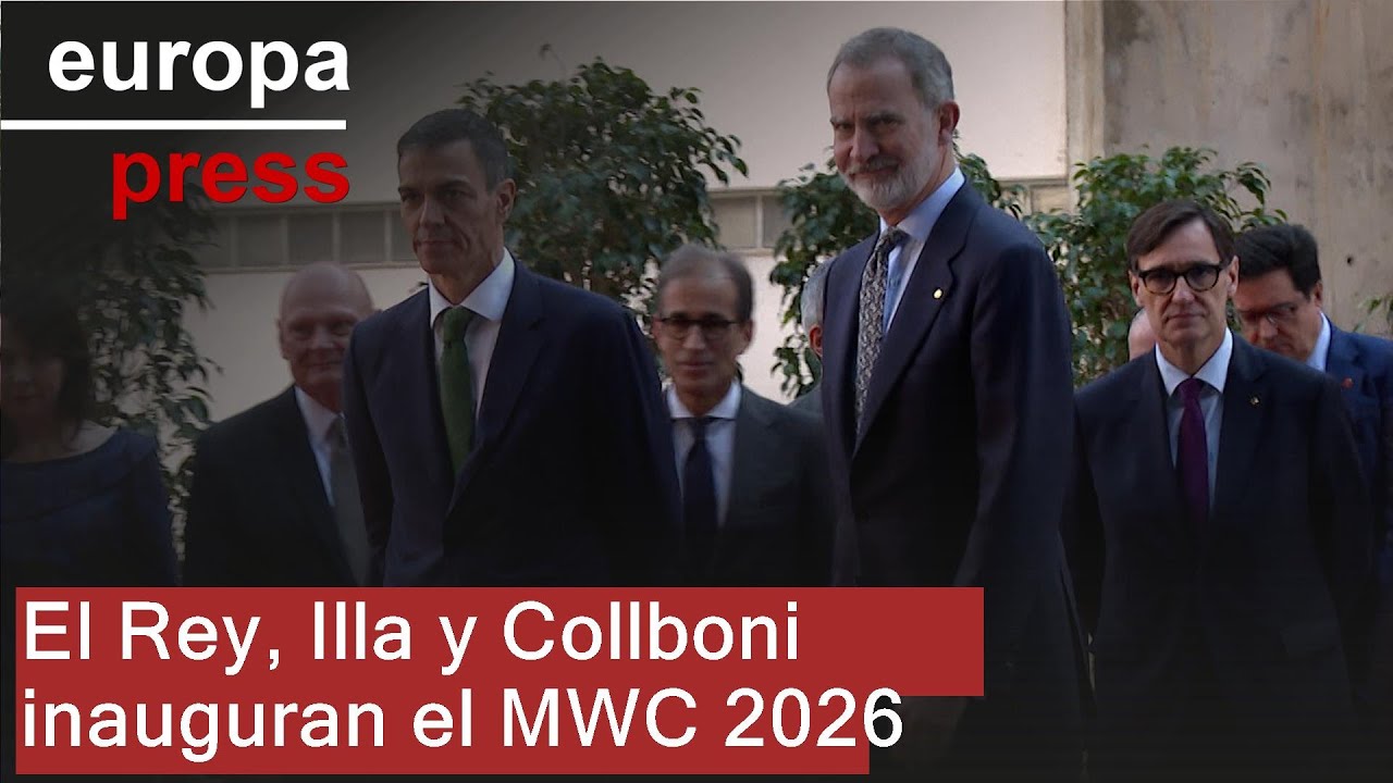 El Rey, Illa y Collboni inauguran el MWC 2026