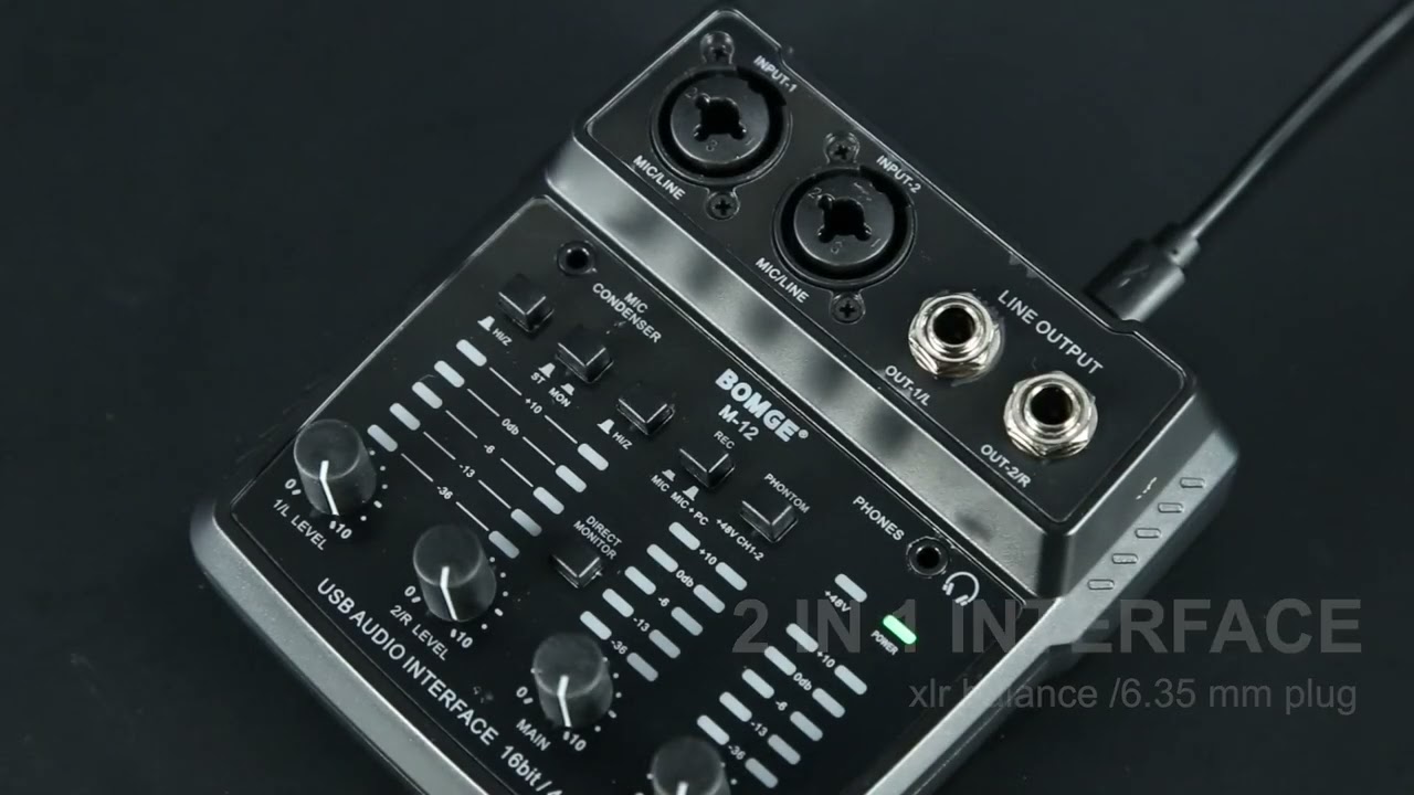 BOMGE M12 USB Audio Interface