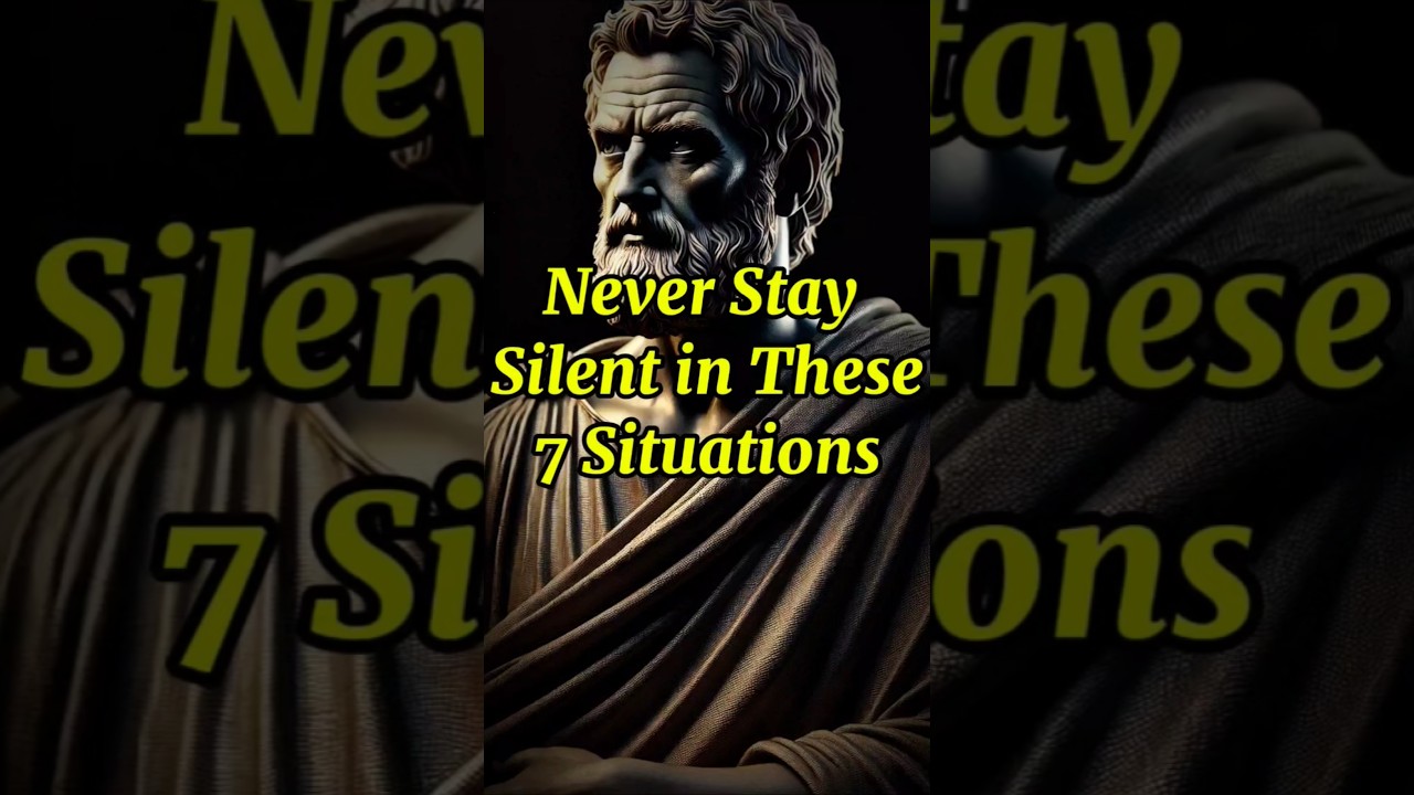 Never Stay Silent in These 7 Situations #stoicism #motivation #mindset #confidence #stoic #shorts