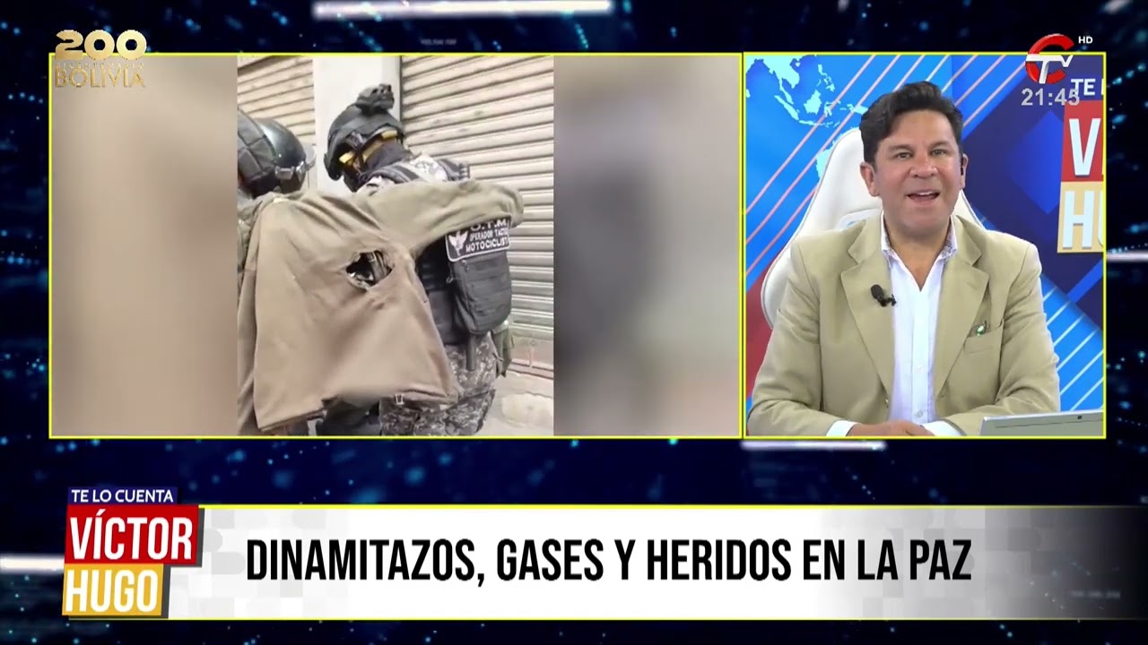 VIOLENTA MARCHA EN LA PAZ DEJA POLICÍAS HERIDOS Y DETENIDOS
