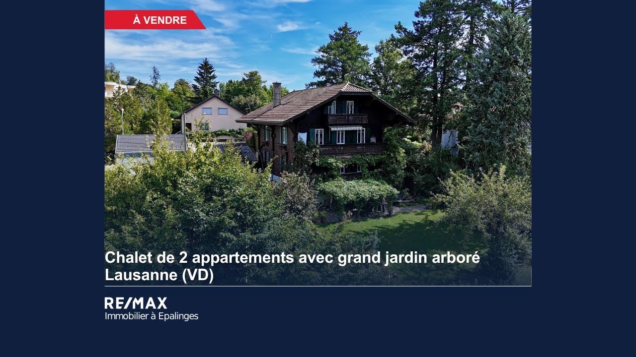 🏡 À VENDRE – Maison chalet familial au coeur de la Ville (Lausanne