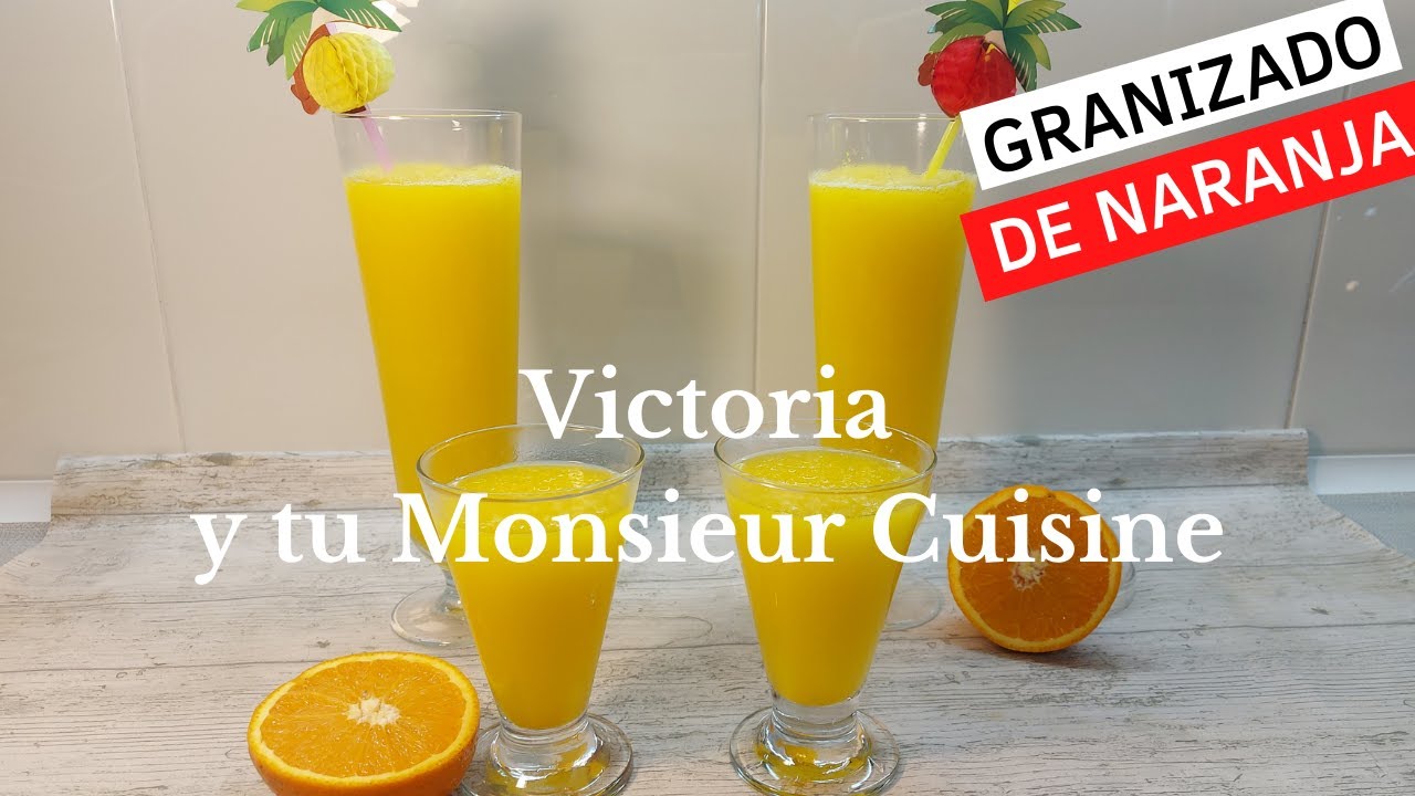Como hacer un refrescante GRANIZADO DE NARANJA🍊en Monsieur Cuisine y Thermomix