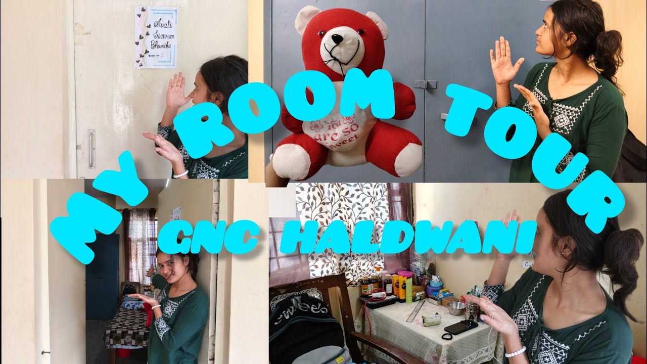 GNC Haldwani Hostel (Room tour vlog😊)...... finally Room tour v ho he gya😂